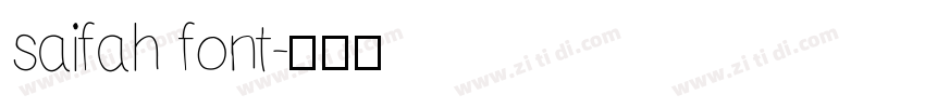 saifah font字体转换